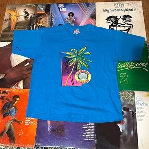 Vintage air waves inc Virginia Beach palm trees t shirt